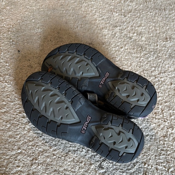 Teva Black and Purple Sporty Sandals with Cushioned Footbed - Picture 3 of 4
